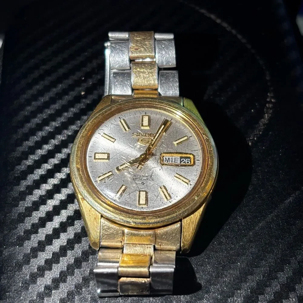 Seiko Two-Tone Gold and Silver Automatic Watch